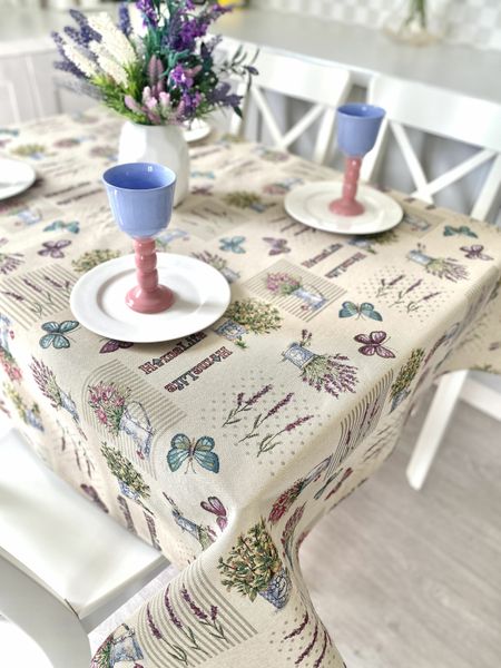 Tapestry tablecloth SKG21, 137х137, Square, Everyday, Without lurex, 75% polyester, 22% cotton, 3% acrylic