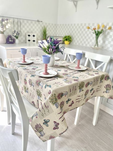 Tapestry tablecloth SKG21, 137x220, Rectangular, Everyday, Without lurex, 75% polyester, 22% cotton, 3% acrylic