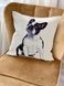 Single-sided tapestry cushion cover FRENCH BULLDOG-NV
