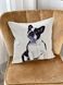 Single-sided tapestry cushion cover FRENCH BULLDOG-NV