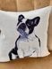 Single-sided tapestry cushion cover FRENCH BULLDOG-NV