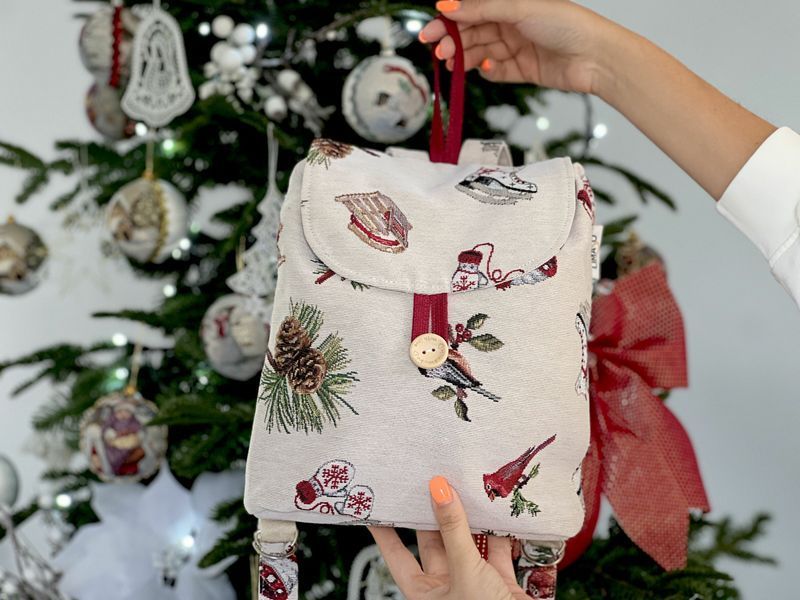 Tapestry backpack for kids EDEN1158, 25х37х6, 37, 25, 6, New Year's, Without lurex, 75% polyester, 22% cotton, 3% acrylic, Tapestry