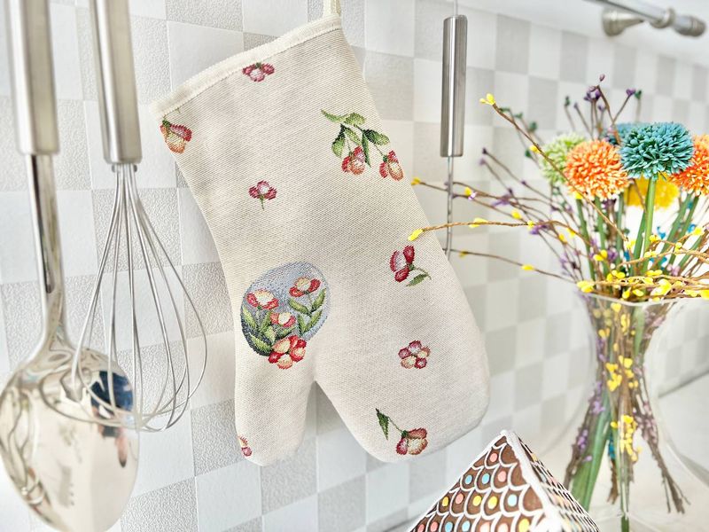 Tapestry oven mitten EDEN655, 17x30, Easter, Without lurex, 75% polyester, 22% cotton, 3% acrylic