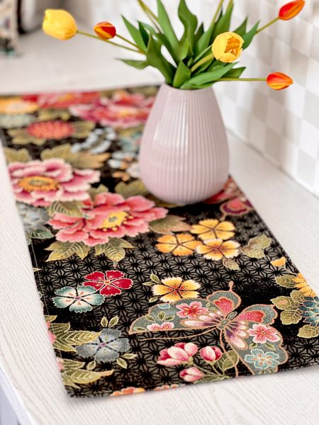 Tapestry table runner JAPAN003, 37х100, Rectangular, Everyday, Golden lurex, 75% polyester, 22% cotton, 3% acrylic