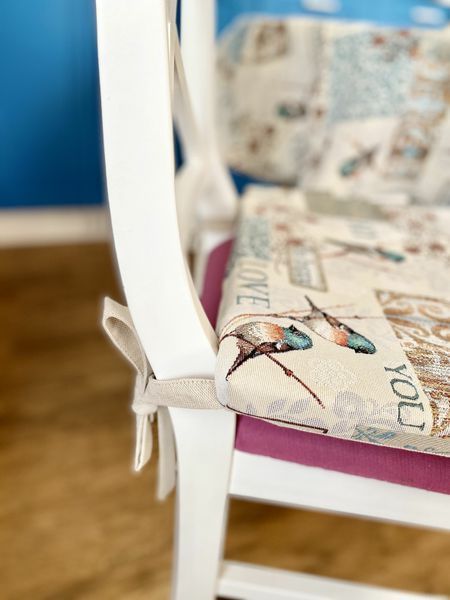 Tapestry chair cushion EDEN468, 40х40, 40, 40, Square, Everyday, Without lurex, 75% polyester, 22% cotton, 3% acrylic, foam rubber, Tapestry