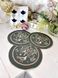 Tapestry placemat with lace ROUND1342VEO-25D, &Oslash;25, 25, 25, Round, With animals, Without lurex, 75% polyester, 22% cotton, 3% acrylic, Tapestry