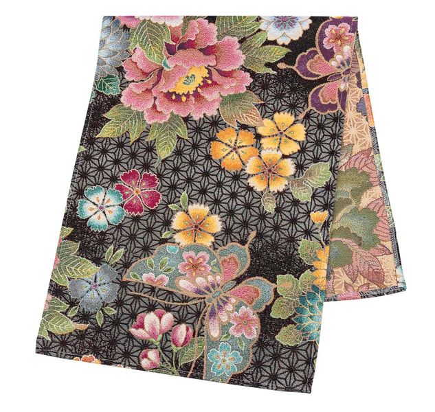 Tapestry table runner JAPAN003, 37х100, Rectangular, Everyday, Golden lurex, 75% polyester, 22% cotton, 3% acrylic