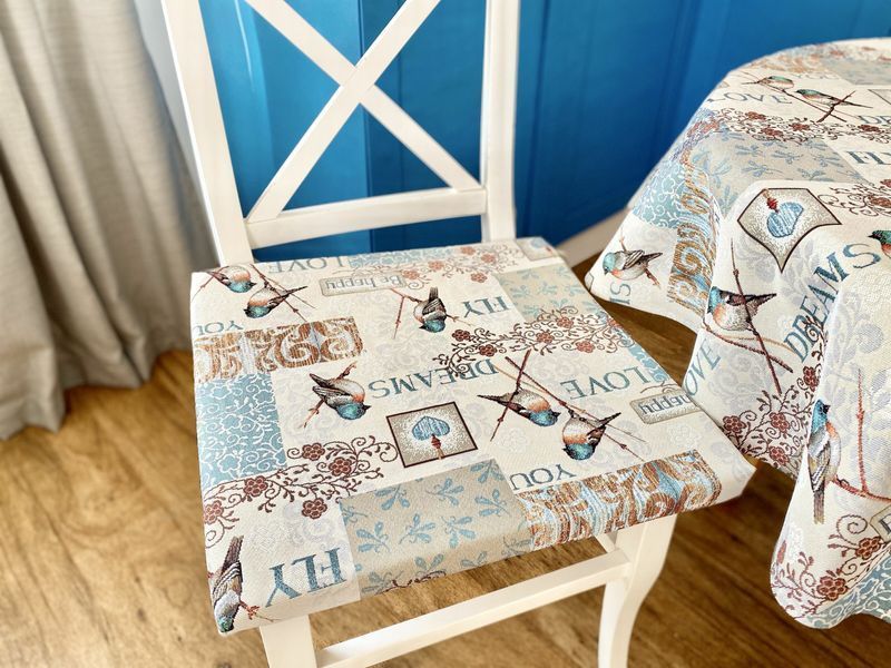 Tapestry chair cushion EDEN468, 40х40, 40, 40, Square, Everyday, Without lurex, 75% polyester, 22% cotton, 3% acrylic, foam rubber, Tapestry