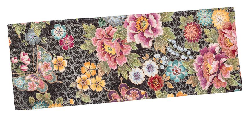 Tapestry table runner JAPAN003, 37х100, Rectangular, Everyday, Golden lurex, 75% polyester, 22% cotton, 3% acrylic