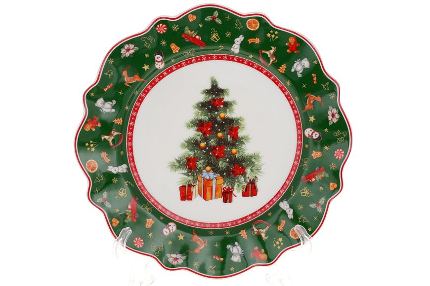 Porcelain dessert plate 498-290 ‘Festive Fleur’ 20.5cm, 20,5, Round, New Year's, Porcelain, 1 pc.