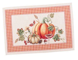 Serwetka gobelinowa OCTUBRE, 33x45, Prostokątny, Jesienny, Bez lureksu, 60% poliester, 24% bawełna, 16% akryl, Gobelin