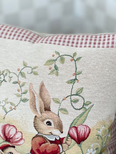 Single-sided tapestry cushion cover MAGIC EASTER CO3-NV, 45х45, 45, 45, Square, Easter, Without lurex, 75% polyester, 22% cotton, 3% acrylic, Single-sided, Tapestry