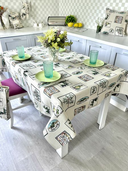 Tapestry tablecloth EDEN057, 137х280, Rectangular, Everyday, Without lurex, 75% polyester, 22% cotton, 3% acrylic