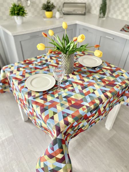 Tapestry tablecloth GEO223, 137х280, Rectangular, Everyday, Without lurex, 75% polyester, 22% cotton, 3% acrylic