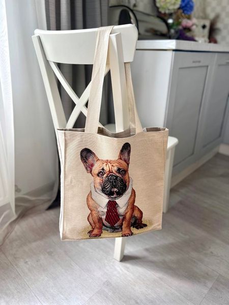 Tapestry shopping bag PETER-SM (37x40), 37х40, 40, 37, Rectangular, With animals, Without lurex, 49% cotton, 35% polyester, 16% acrylic, Tapestry