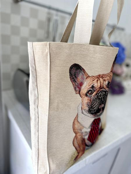 Tapestry shopping bag PETER-SM (37x40), 37х40, 40, 37, Rectangular, With animals, Without lurex, 49% cotton, 35% polyester, 16% acrylic, Tapestry