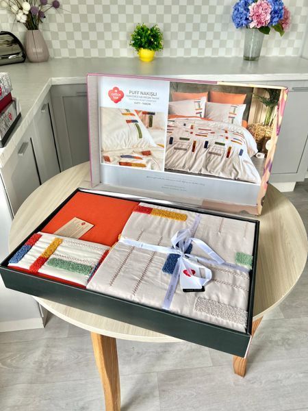 Komplet pościeli Euro PUFF TARCIN-200, Euro, Prostokątny, Zwykły, 100% bawełna