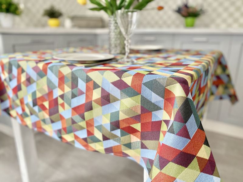 Tapestry tablecloth GEO223, 97х100, Square, Everyday, Without lurex, 75% polyester, 22% cotton, 3% acrylic