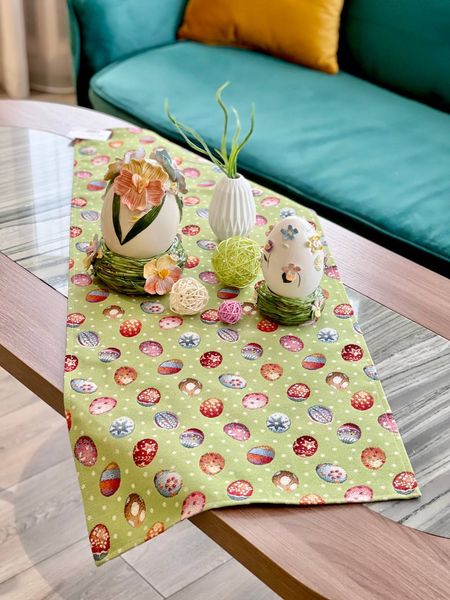 Tapestry table runner EDEN865, 45x140, Rectangular, Easter, Without lurex, 75% polyester, 22% cotton, 3% acrylic