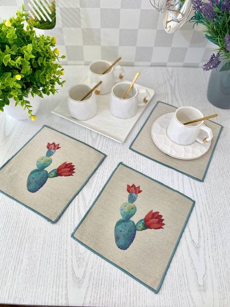 Tapestry placemat RUNNER562, 17x18, Square, Casual, Without lurex, 75% polyester, 22% cotton, 3% acrylic