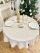 Double-sided tablecloth with Teflon coating FGT02-EDEN011, &Oslash;160, Round, New Year's, With Teflon coating and golden lurex, 94% polyester, 6% lurex, Double-sided