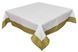 Linen tablecloth with lace SKL13, 140x220, Rectangular, Monochrome, Embroidery, 100% linen