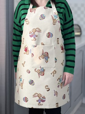 Tapestry kitchen apron FR0067, 60x85, Easter, Without lurex, 75% polyester, 22% cotton, 3% acrylic