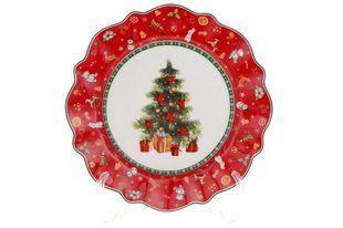Porcelanowy talerz deserowy 498-291 "Festive Fleur" 20,5cm, 20,5, Okrągły, Nowy Rok, Porcelana, 1 szt.