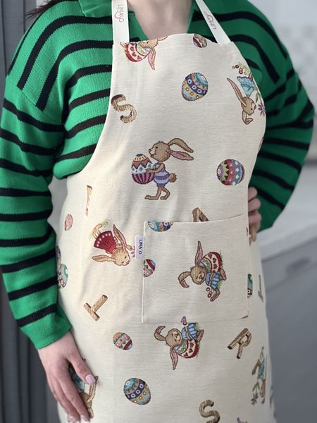 Tapestry kitchen apron FR0067, 60x85, Easter, Without lurex, 75% polyester, 22% cotton, 3% acrylic