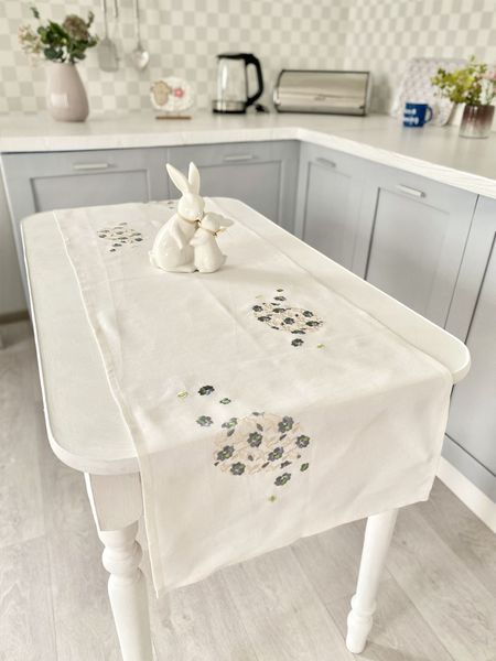 Embroidered Easter table runner NPVV02, 40x100, Rectangular, Easter, Embroidery, 70% cotton, 30% polyester