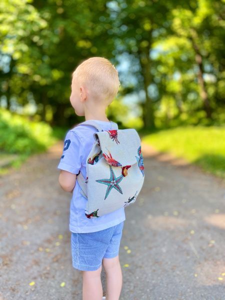 Tapestry backpack for kids EDEN149-RD, 25х37х6, 37, 25, 6, Морський, Without lurex, 75% polyester, 22% cotton, 3% acrylic, Tapestry