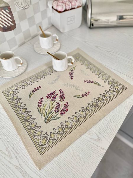 Tapestry placemat RUNNER654, 37x49, Rectangular, Casual, Without lurex, 75% polyester, 22% cotton, 3% acrylic