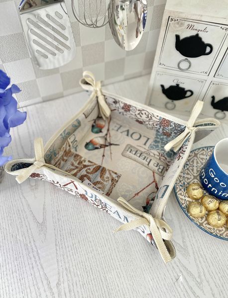 Tapestry bread basket EDEN468, 20х20х8, 20, 20, 8, Square, Everyday, Without lurex, 75% polyester, 22% cotton, 3% acrylic, Tapestry