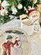 Tapestry placemat with lace ROUND1004M-10D Winter adventure, &Oslash;10, 10, 10, Round, New Year's, Silver lurex, 75% polyester, 22% cotton, 3% acrylic, Tapestry