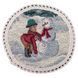 Tapestry placemat with lace ROUND1004M-10D Winter adventure, &Oslash;10, 10, 10, Round, New Year's, Silver lurex, 75% polyester, 22% cotton, 3% acrylic, Tapestry