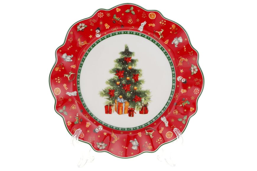 Porcelain dessert plate 498-291 "Festive Fleur" 20,5cm, 20,5, Round, New Year's, Porcelain, 1 pc.