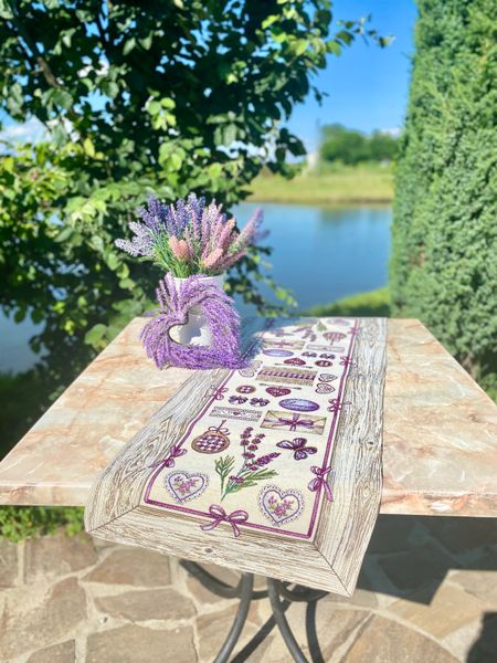 Tapestry table runner NP0071, 37х100, Rectangular, Casual, Without lurex, 75% polyester, 22% cotton, 3% acrylic