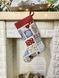 Tapestry gift sock EDEN324, 25х37х6, 37, 25, 6, New Year's, Silver lurex, 70% polyester, 23% cotton, 3% acrylic, 4% metal fibre, Tapestry