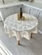 Water-repellent tablecloth ROSA B LINOS-137D, &Oslash;140, Round, Classic, Teflon-coated, 49% polyester, 31% cotton, 20% linen, Water repellent
