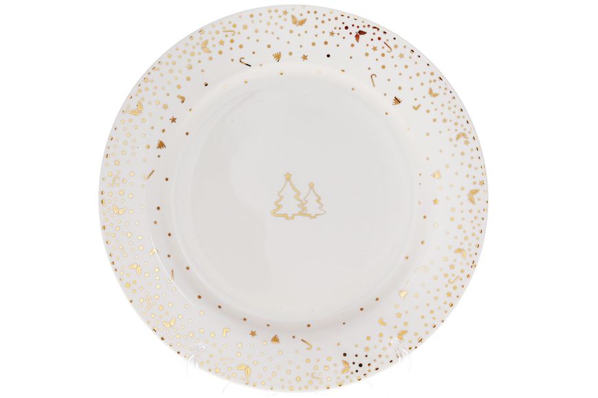 Porcelain dinner plate 498-297 "Winter Fairy Tale" 26.2cm, 26,2, Round, New Year's, Porcelain, 1 pc.