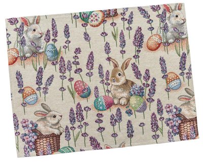 Tapestry placemat EDEN1018B, 34x44, Rectangular, Easter, Without lurex, 75% polyester, 22% cotton, 3% acrylic
