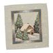 Tapestry placemat RUNNER723 "Christmas in Mountains", 17x18, Square, New Year's, Golden lurex, 70% polyester, 23% cotton, 3% acrylic, 4% metal fibre