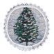 Tapestry placemat with lace ZERMAT, &Oslash;10, 10, 10, Round, New Year's, Silver lurex, 75% polyester, 22% cotton, 3% acrylic, Tapestry