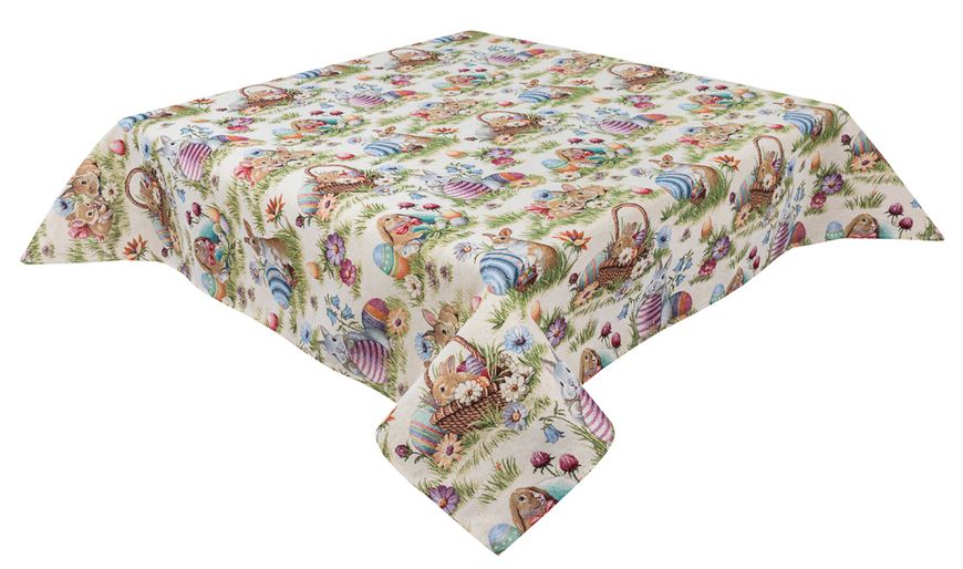 Tapestry tablecloth EDEN1181, 137х240, Rectangular, Easter, Without lurex, 75% polyester, 22% cotton, 3% acrylic